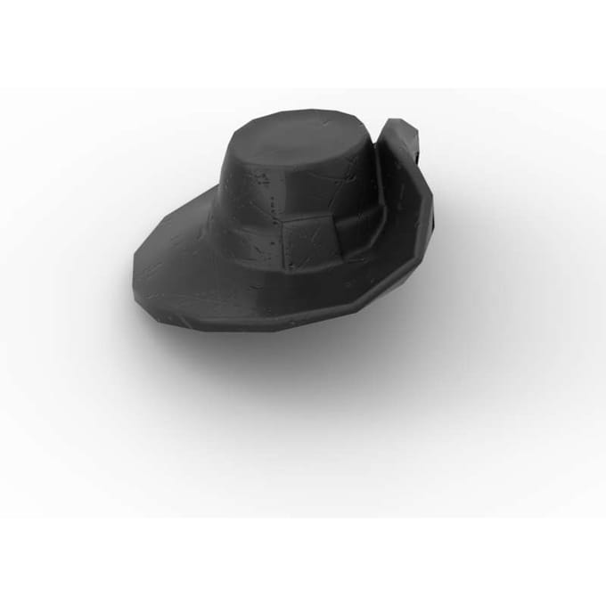MOC 10 STUKS 93554 Western Cowboy Hoed Bouwsteen Componenten Kit Gekrulde Rand Helm Bakstenen Assembleren DOE-HET- black