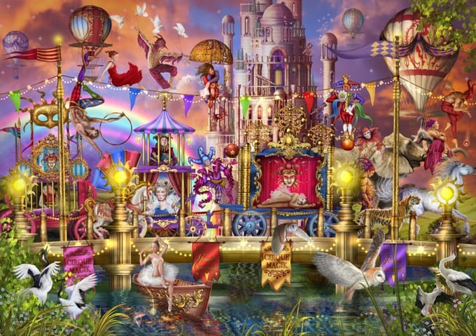 Bluebird Puzzle legpuzzel Magic Circus Parade - 1500 stukjes.