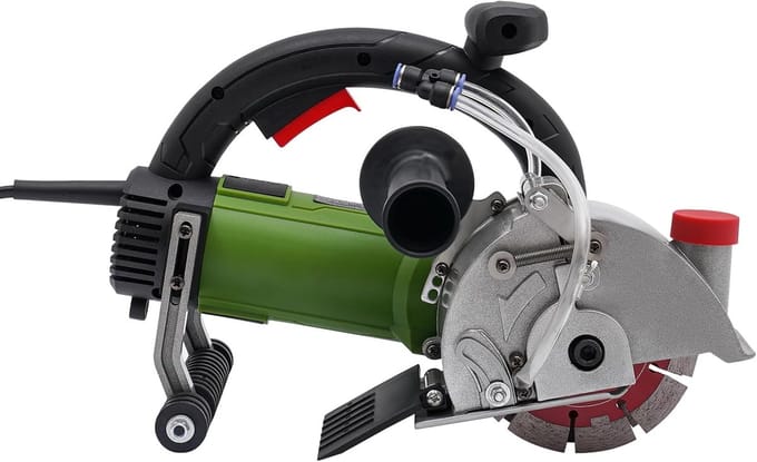 Wandfrees - Muurfrees Sleuvenfrees - Snel Leidingen Frezen - Krachtige Koperen Motor - 0-37mm Diep 50mm Breed - Zwart Groen
