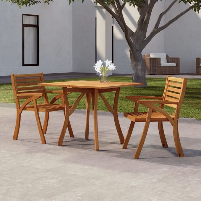 vidaXL - Tuintafel - 85x85x75 - cm - massief - acaciahout