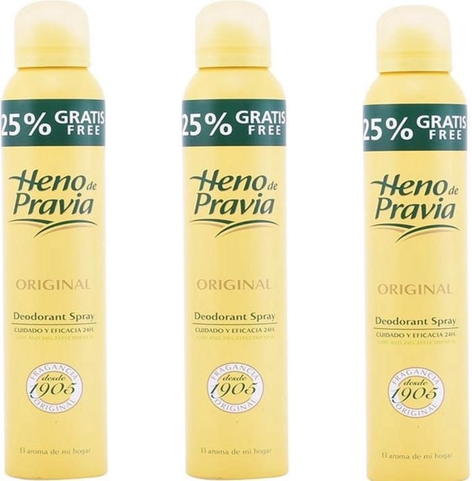 Heno de Pravia Deodorant Spray - 3 x 250 ml