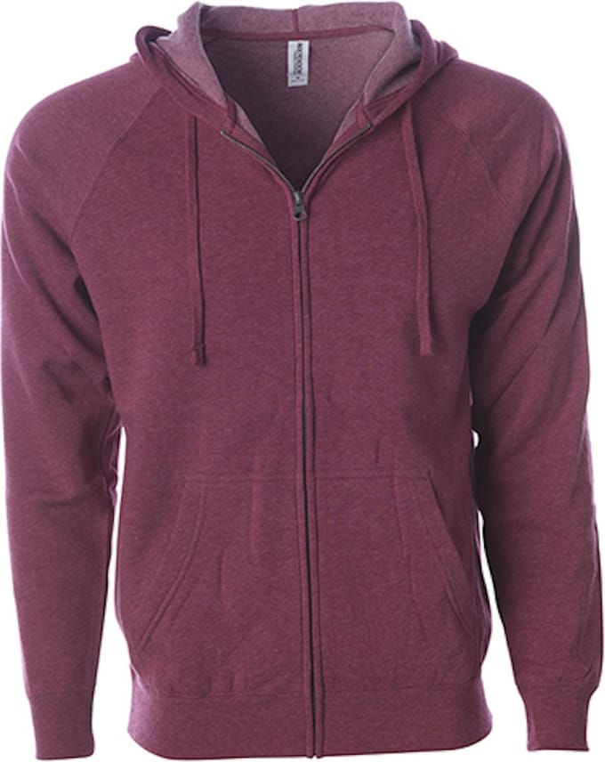Unisex Midweight Special Blend Zip Hoodie Crimson - L