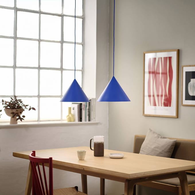 FRANDSEN Benjamin hanglamp Ø 30 cm blauw mat