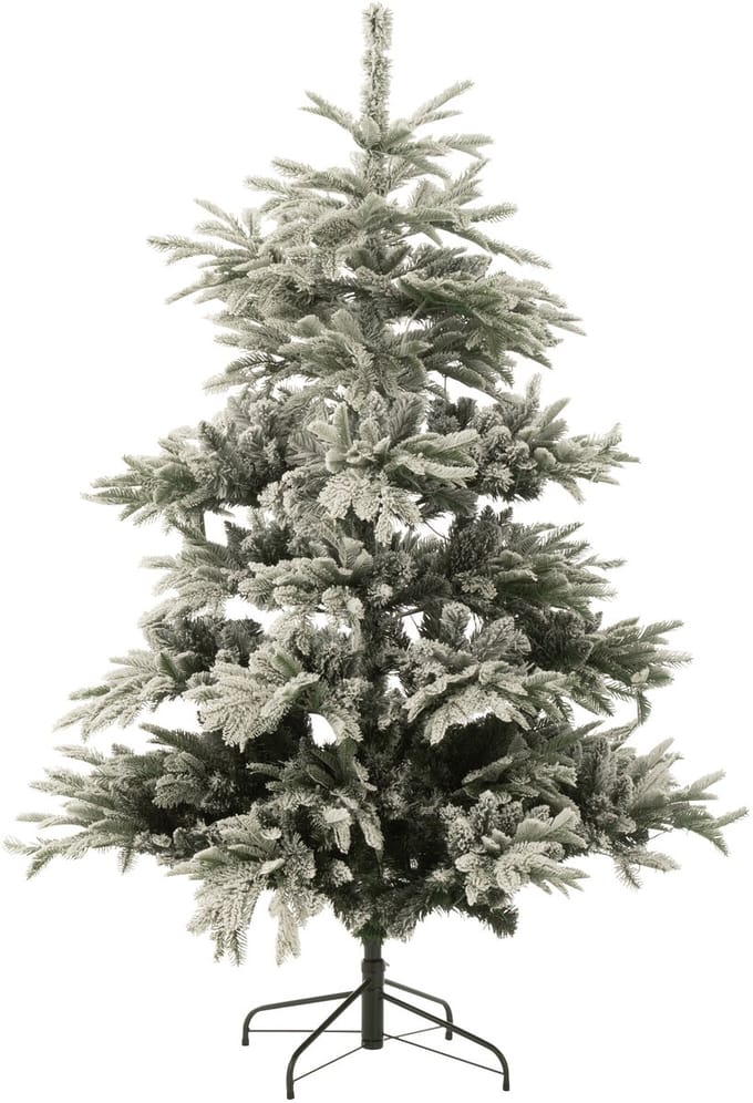 J-Line kerstboom 270 Led Besneeuwd - kunststof - groen/wit