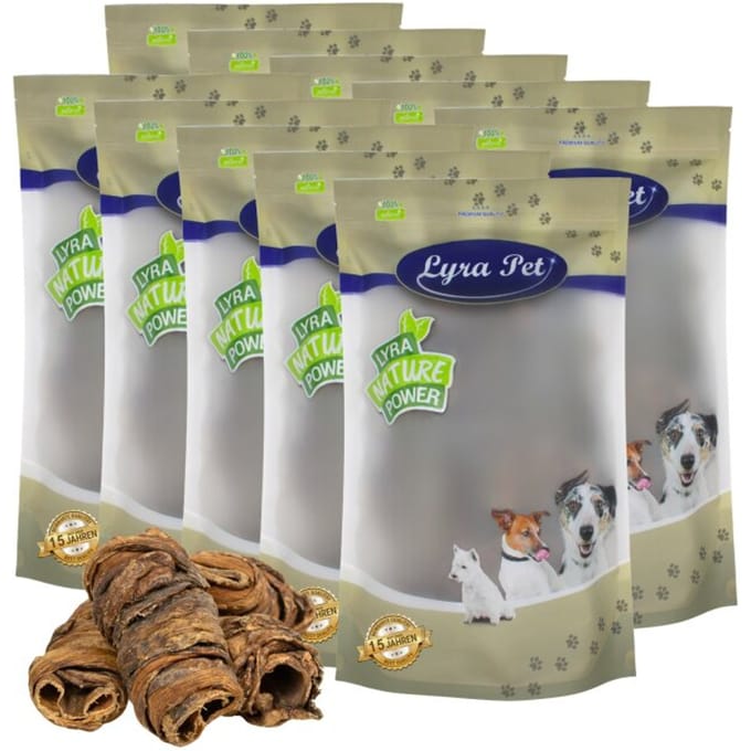 10 kg Lyra Pet® Wrap gemaakt van runderlong en -stengels