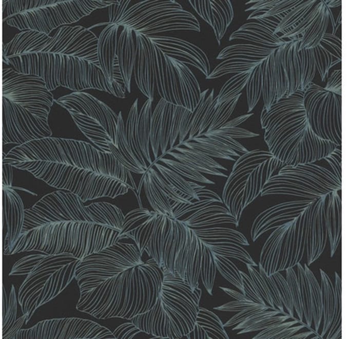 RASCH Vliesbehang 865158 Symphony bloemen zwart blauw