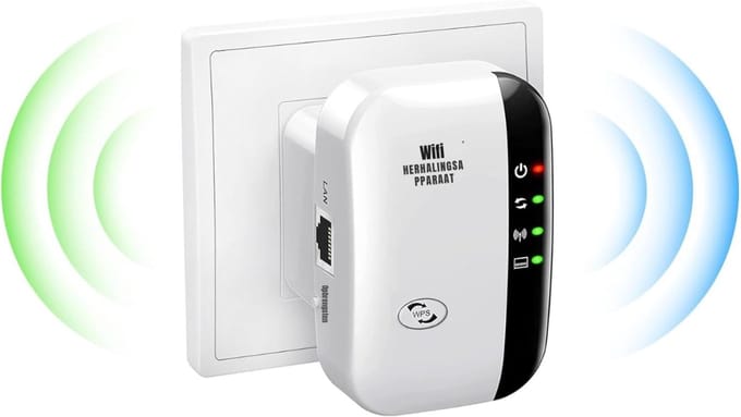 RWB® Wifi Versterker Stopcontact - Wifi Versterker - Wit - 10 x 10 x 7 cm