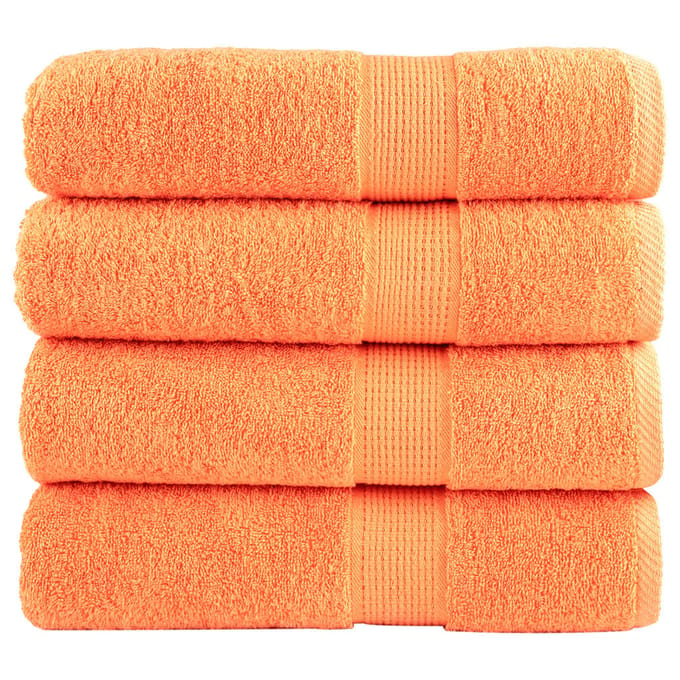 vidaXL - Badhanddoeken - SOLUND - 4 - st - 600 - g/m² - 70x140 - cm - oranje