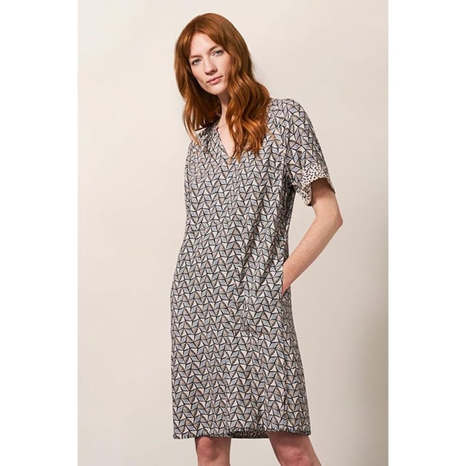 White Stuff Cora Linen Blend Dre Natural Taglia: 6 | Abiti Mini Outlet | Donna | Bianco