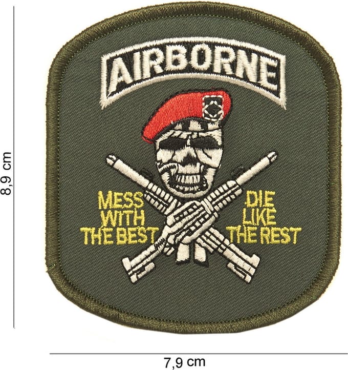 Embleem stof Airborne doodskop