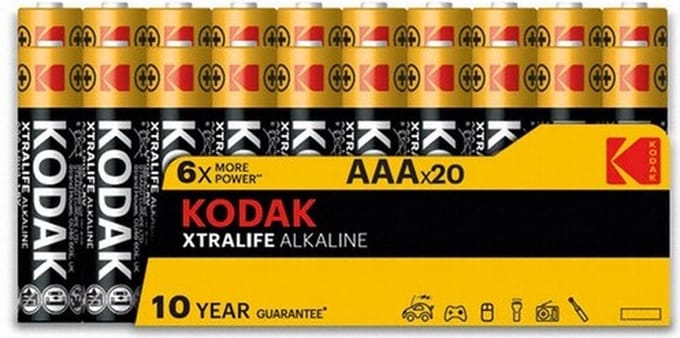 Kodak XTRALIFE alkaline AAA batterij 20 pack