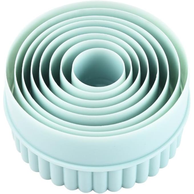8 stuks Ronde Lichtgroene Golf Ronde Dubbelzijdige Koekvormen Voor Keuken Koekjesgereedschap ARJ019 gray