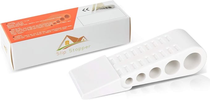 Deurstopper Rubber - Deurwig Deurhouder - Deuren Open Houden - Antislip Ontwerp - 5 x 1.6 x 1.3 inch - Wit