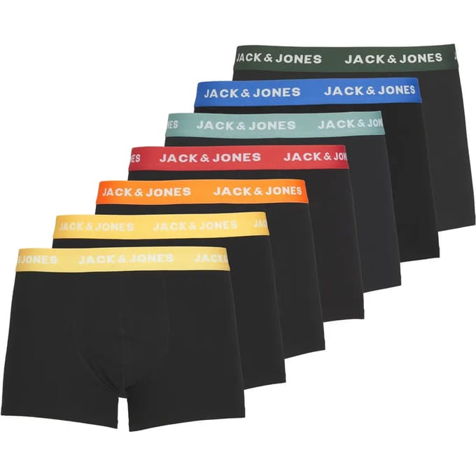JACK & JONES- JACVITO SOLID TRUNKS 7 PACK NOOS - Heren - Trunks