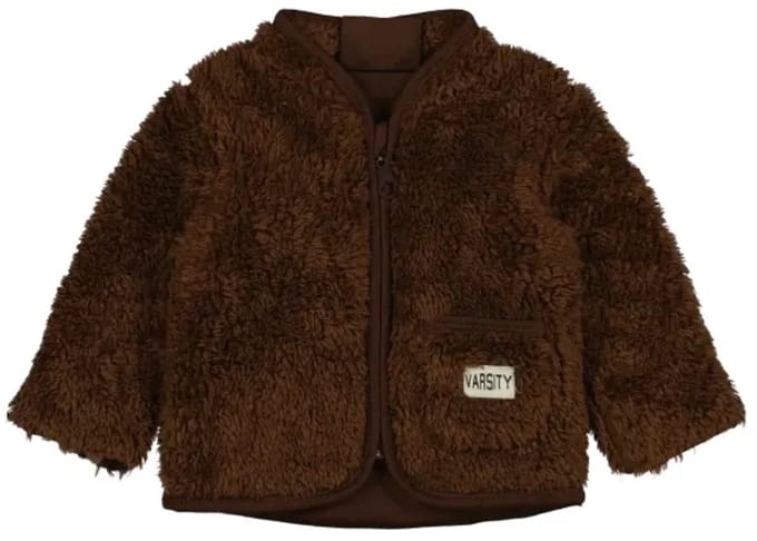 B.E.S.S Bay jongens teddy jasje bruin maat 80
