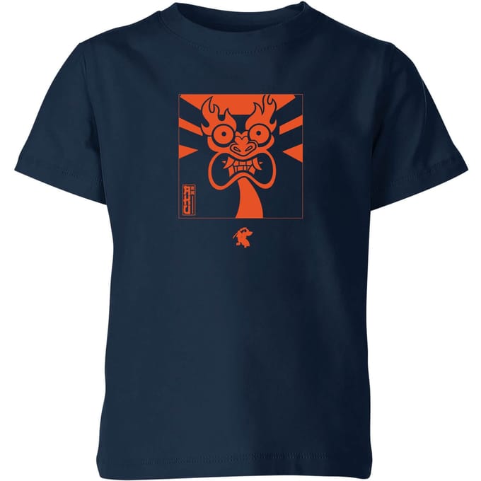 Samurai Jack Aku Kanji Kids' T-Shirt - Navy - 122/128 (7-8 jaar)