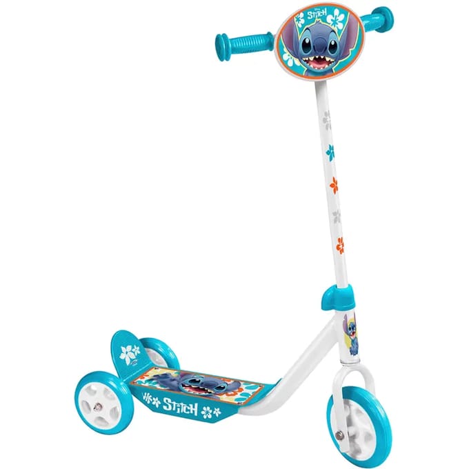 Disney Stitch 3-wiel Kinderstep Vrijloop Junior Petrolblauw/wit