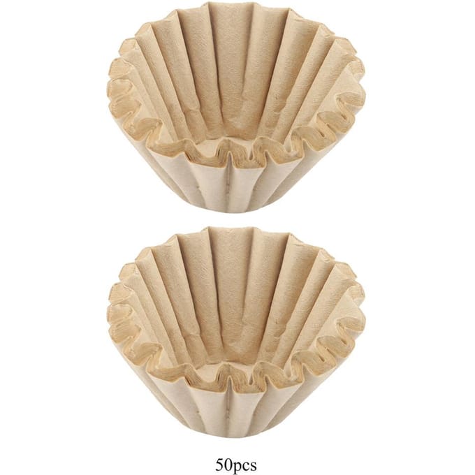 50 stuks Wegwerp Koffiefilters van Houtvezel Beker Vervanging (S) beige