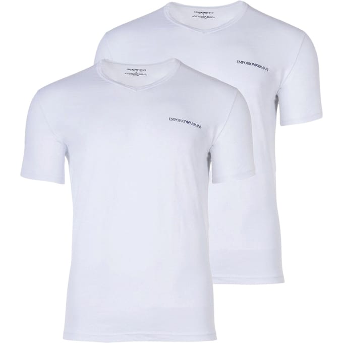 Emporio Armani V-Neck Shirt Heren (2-pack) - Maat L