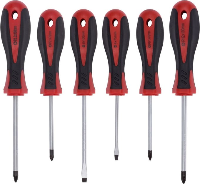 Kreator KRT400001 schroevendraaierset plat/PH/PZ - 6 stuks