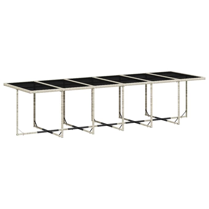 vidaXL - 5-delige - Tuinset - met - kussens - poly - rattan - lichtgrijs