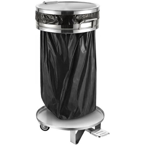 GGM Gastro Müllsackhalter - Ø 390 mm - mit Fusspedal - Edelstahl
