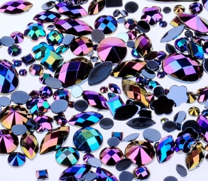 BamBella® Plak strass Steentjes - 1440 stuks - SS6 - Paars strass stenen glitters