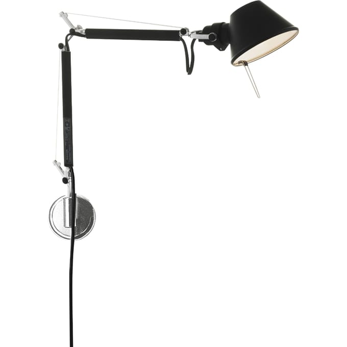Artemide Tolomeo Micro Wandlamp - zwart - Halogeen