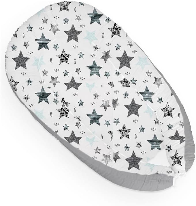 TopChoice® Babynestje - Baby Nest Bed - Reisbed - 100% Katoen - Grijs