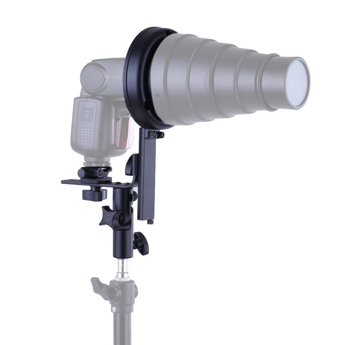 Speedlite Flitsbevestiging Met Bowens Mount Adapter Voor Softbox Paraplu Snoot black
