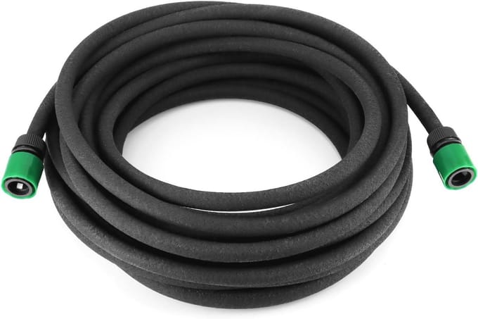 Druppelslang - Irrisatieslang Tuinslang - Waterbesparend Irrigatie - Uniforme Waterverdeling - 15 Meter - Zwart