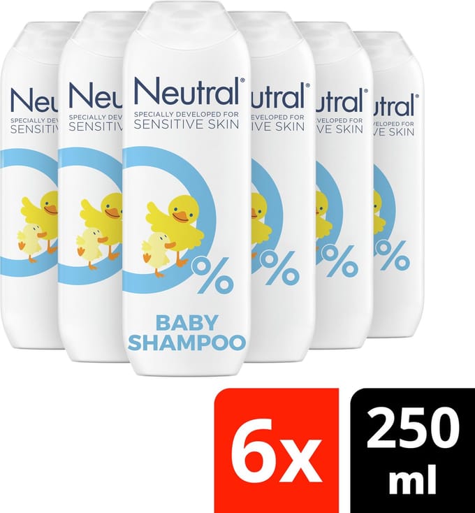 Neutral Babyshampoo - Parfumvrij - 6 x 250 ml - Voordeelverpakking