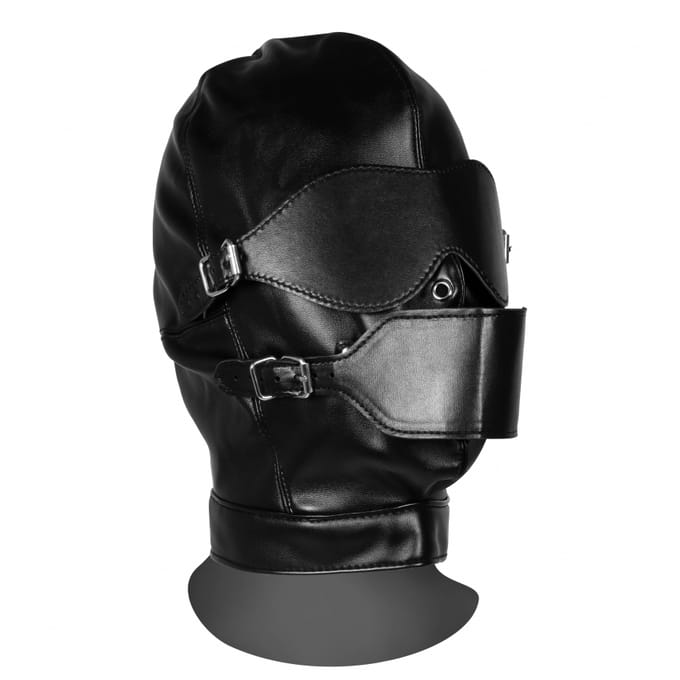 Blindfolded Mask met Ademend Ball Gag - Zwart