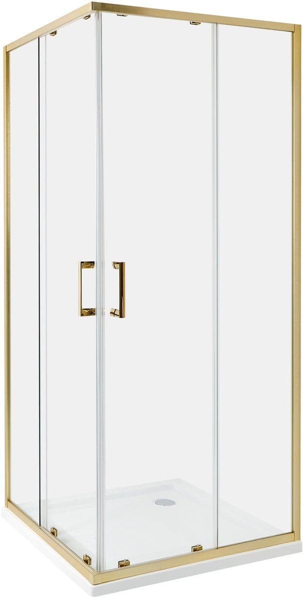 TELA - Douchecabine - Goud - 80 x 80 x 185 cm - Veiligheidsglas