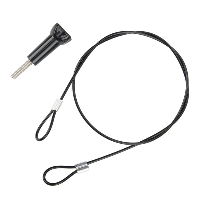Longe de sécurité anti-perte en acier inoxydable de 60 cm avec vis 14 pouces pour GOPROOSMO Action black