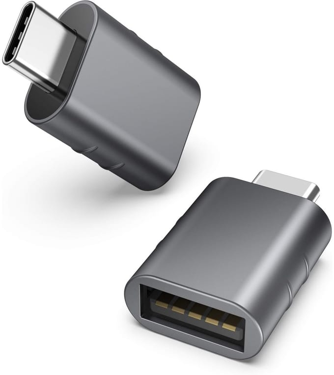TOVBMUP USB-C naar USB-adapter - Type-C naar USB 3.0 vrouwelijk - Telefoon OTG-adapter - Thunderbolt 4/3 naar USB 3.0 - 2-pack