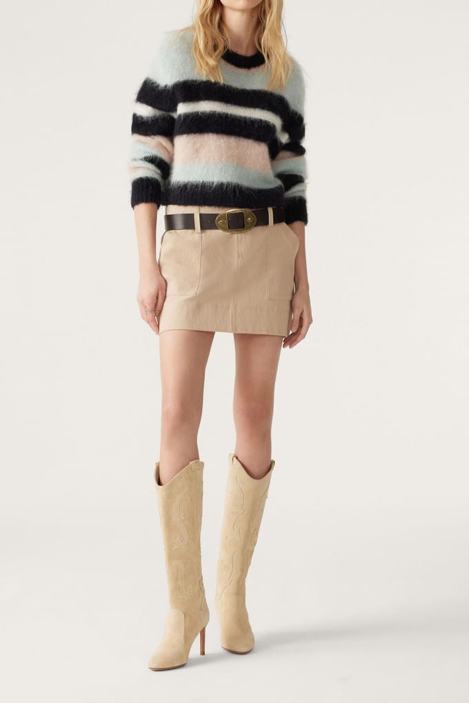 BA&SH Mini Skirt Sable Maat: 36 | Mini Rokken Outlet | Dames | Beige
