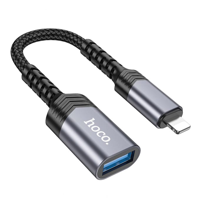 Hoco UA24 geschikt voor Lightning (iP) naar USB-A Female USB2.0 Converter