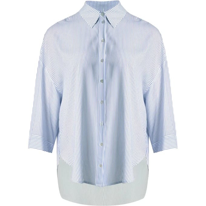 Gestreepte viscose blouse dames Mat Fashion
