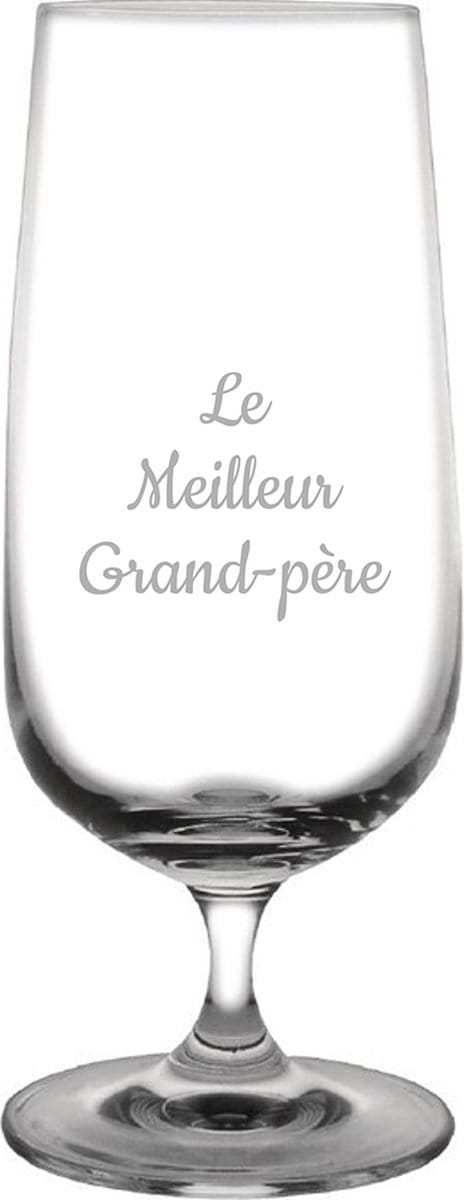 Bierglas op voet gegraveerd - 41cl - Le Meilleur Grand-père