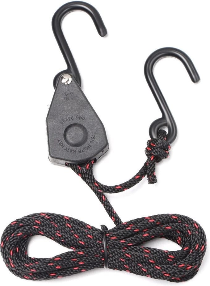 Touwratel met S-haken - Spanratel - 34kg - Per stuk