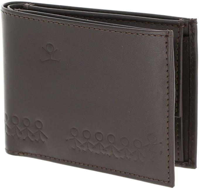 oxmox Leren portemonnee Leather RFID Protect Pocketbörse Jumping Jack Embossed Brown donkerbruin