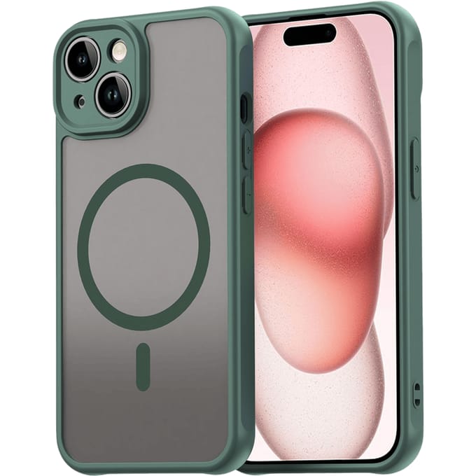 Mocaa Apple iPhone 15 Slim Anti-Shock MagSafe Hoesje Groen