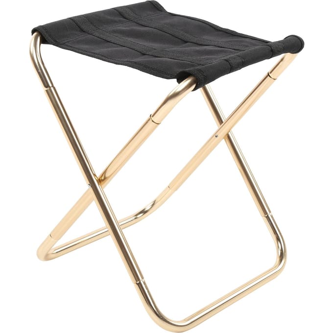 Alliage d'aluminium d'aviation Extérieur Portable Camping Mini Tabouret Pliant Chaise de Pêche doré beige