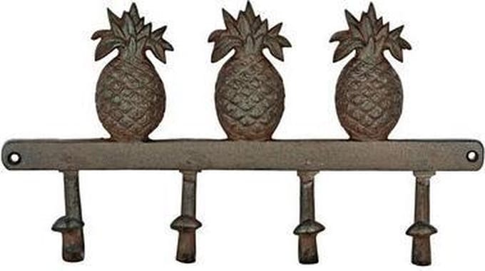 Kapstok 4 haaks ananas gietijzer | Esschert Design