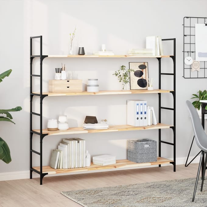 vidaXL - Wandschappen - 2 - st - zwevend - 140x30x2 - cm - onbehandeld - acaciahout