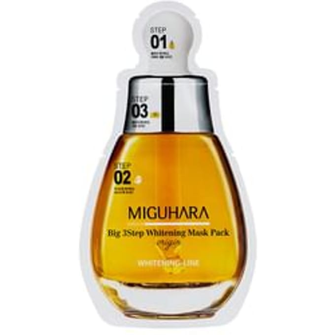 MIGUHARA - Big 3 Step Whitening Mask Pack Origin 1.7ml + 25ml + 2ml