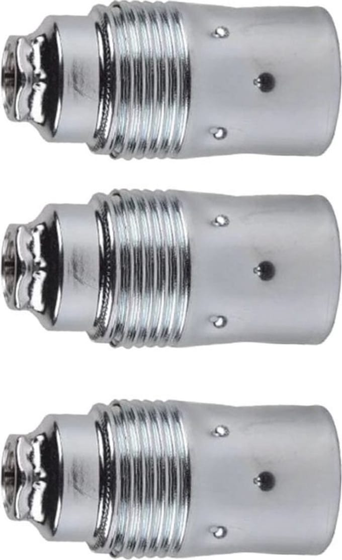 Lamphouder - Glad - E14 - Chroom - Per 3 stuks