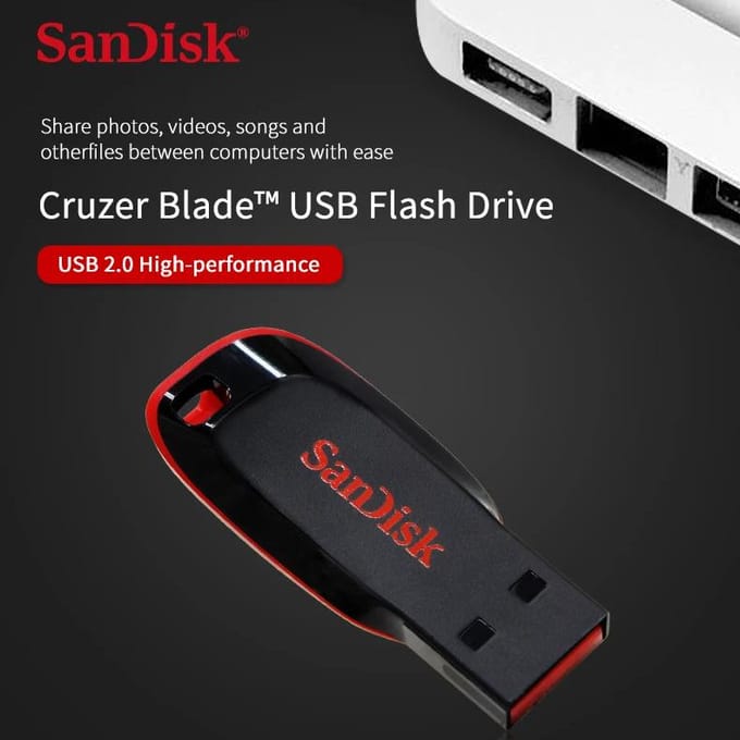 SanDisk Cruzer® Blade™ USB-stick 128 GB Zwart SDCZ50-128G-B35 USB-A 2.0