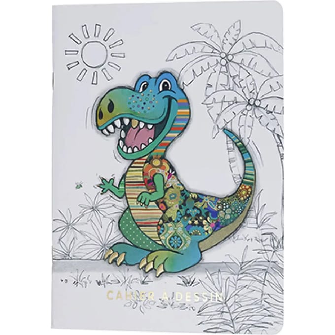 Tekenblok a5 Kiub Kook Enfants Dino